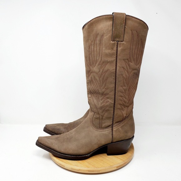 Steve Madden Other - Steve Madden Lonestar Western Boots‎ Womens 7.5 Brown Leather Cowboy Pointed Toe